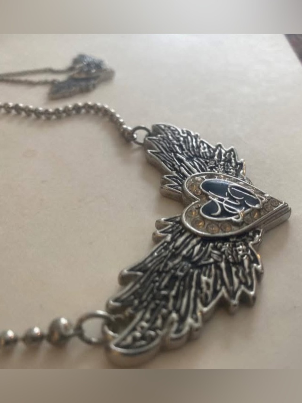 Harley Davidson Necklace And Earring 2 Piece Wing Set